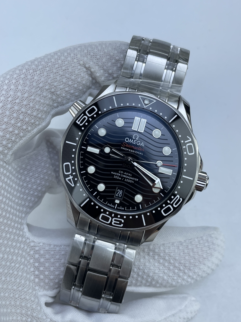(준비완료/특급배송)NO.2801/VS공장 오메가 씨마스터 다이버 300 스틸 블랙다이얼V4 VS8800 (최신무브업버전)