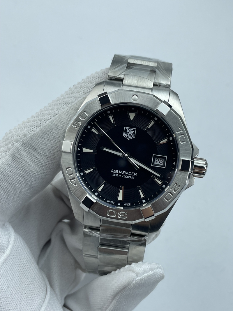 (준비완료/특급배송)NO.3579/ 신공장 태그호이어 아쿠아레이서 300M 쿼츠 스틸 블랙다이얼